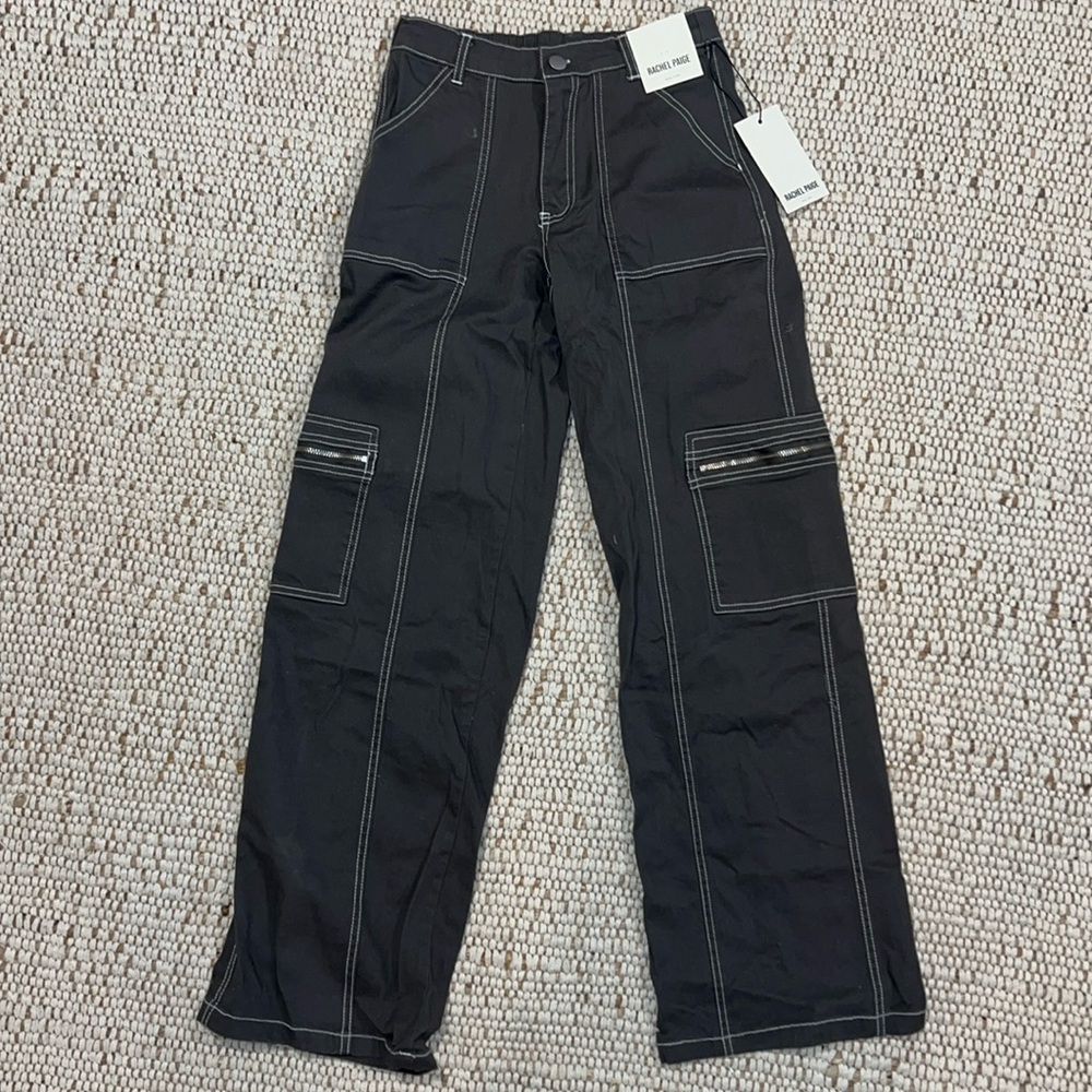 Rachel Paige Charcoal Cargo Pants